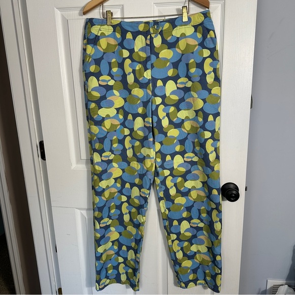 Talbots Stretch size 14 patterned pants, straight leg, cotton blend, fun - Picture 1 of 10